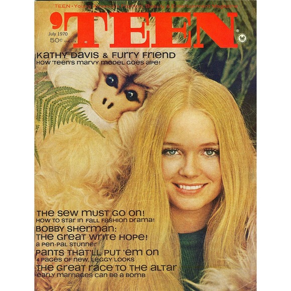 July 1970 'TEEN Magazine (Kathy Davis, Bobby Sherman, and more) - Picture 1 of 7